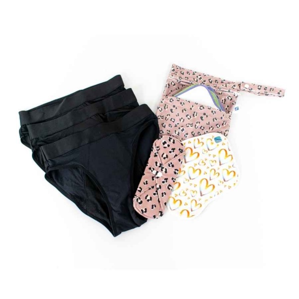 KISS Starter Kit -  Hip - High leg Reusable Period Knickers